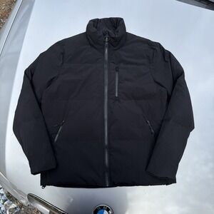 The Arrivals NYC Black Puffer Full Zip Up Coat Jacket Unisex Men's M Womens L